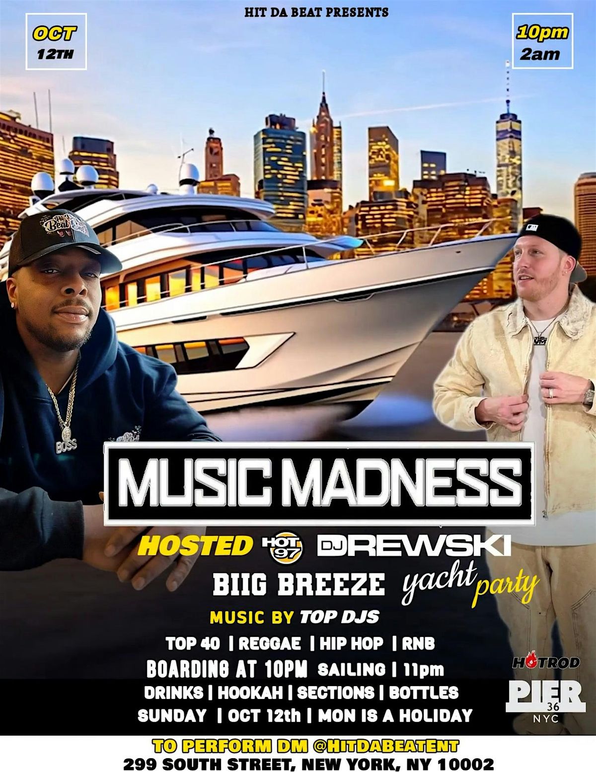 HOT 97 YACHT PARTY W DJ DREWSKI  MUSIC MADNESS