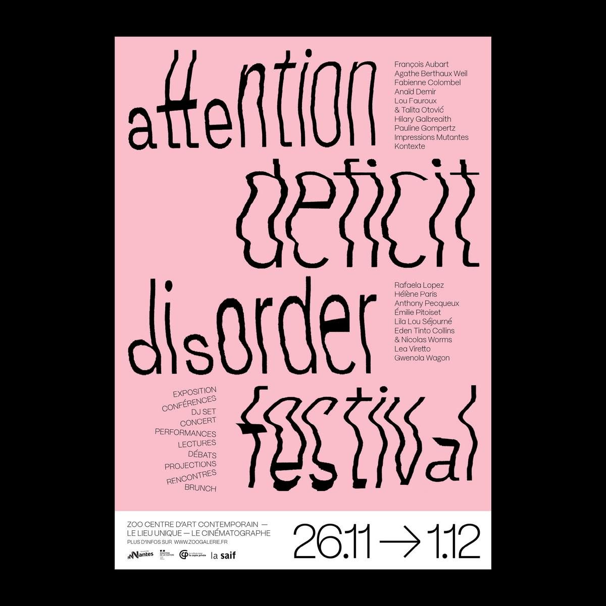 \ud83d\udca5 Attention Deficit Disorder, festival de cr\u00e9ation contemporaine