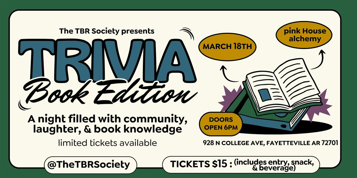 Book Trivia Night Hosted by The TBR Society