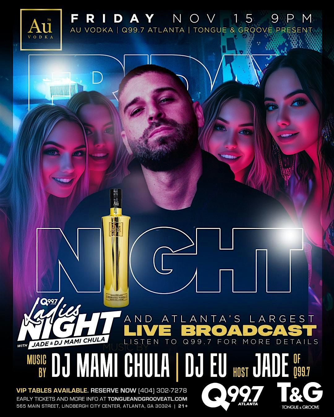 Q99.7 Ladies Night at Tongue and Groove with DJ  EU, Mami Chula & Jade