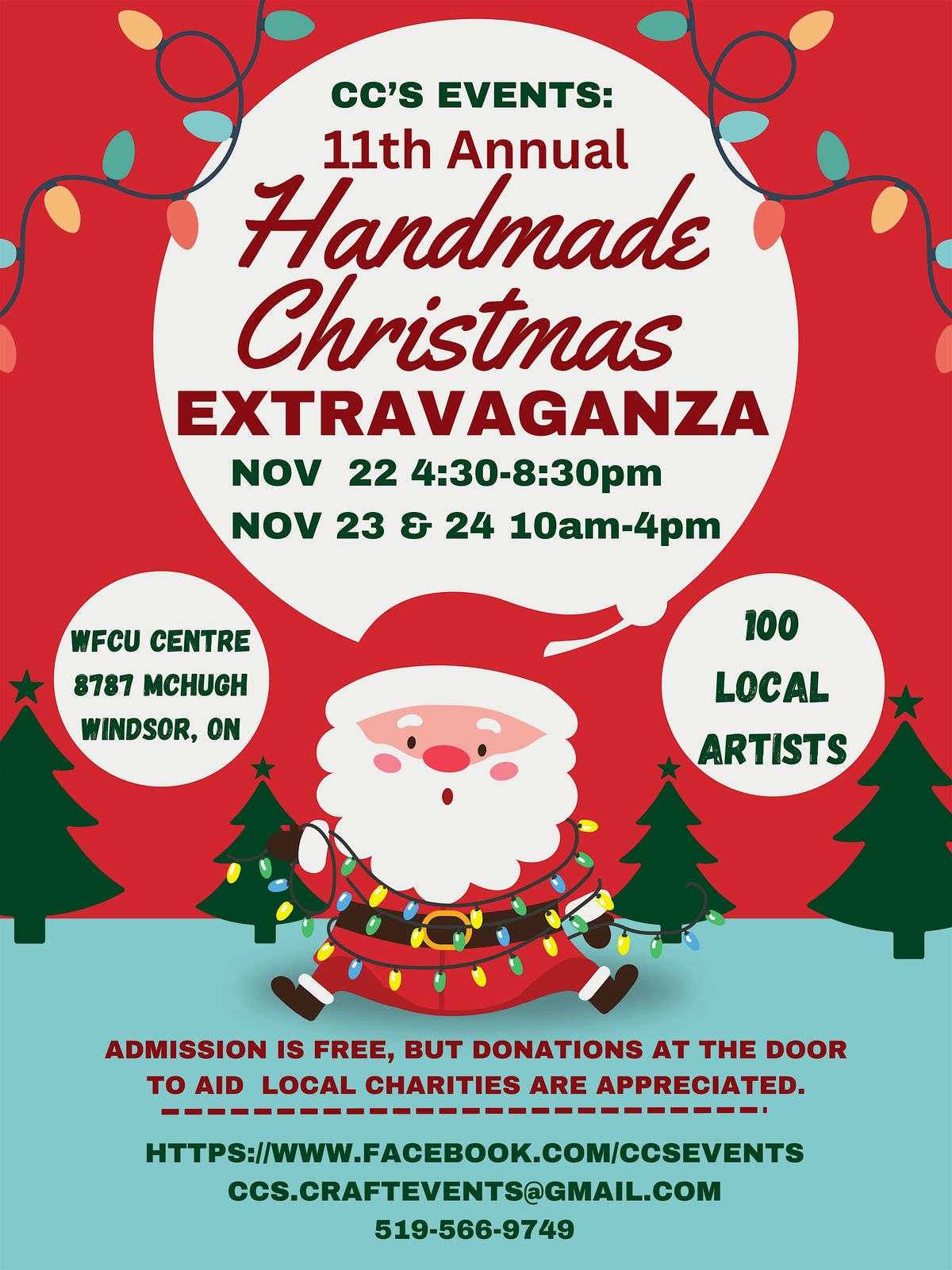 CC's Events 11th Annual Handmade Christmas Extravaganza at The WFCU Centre