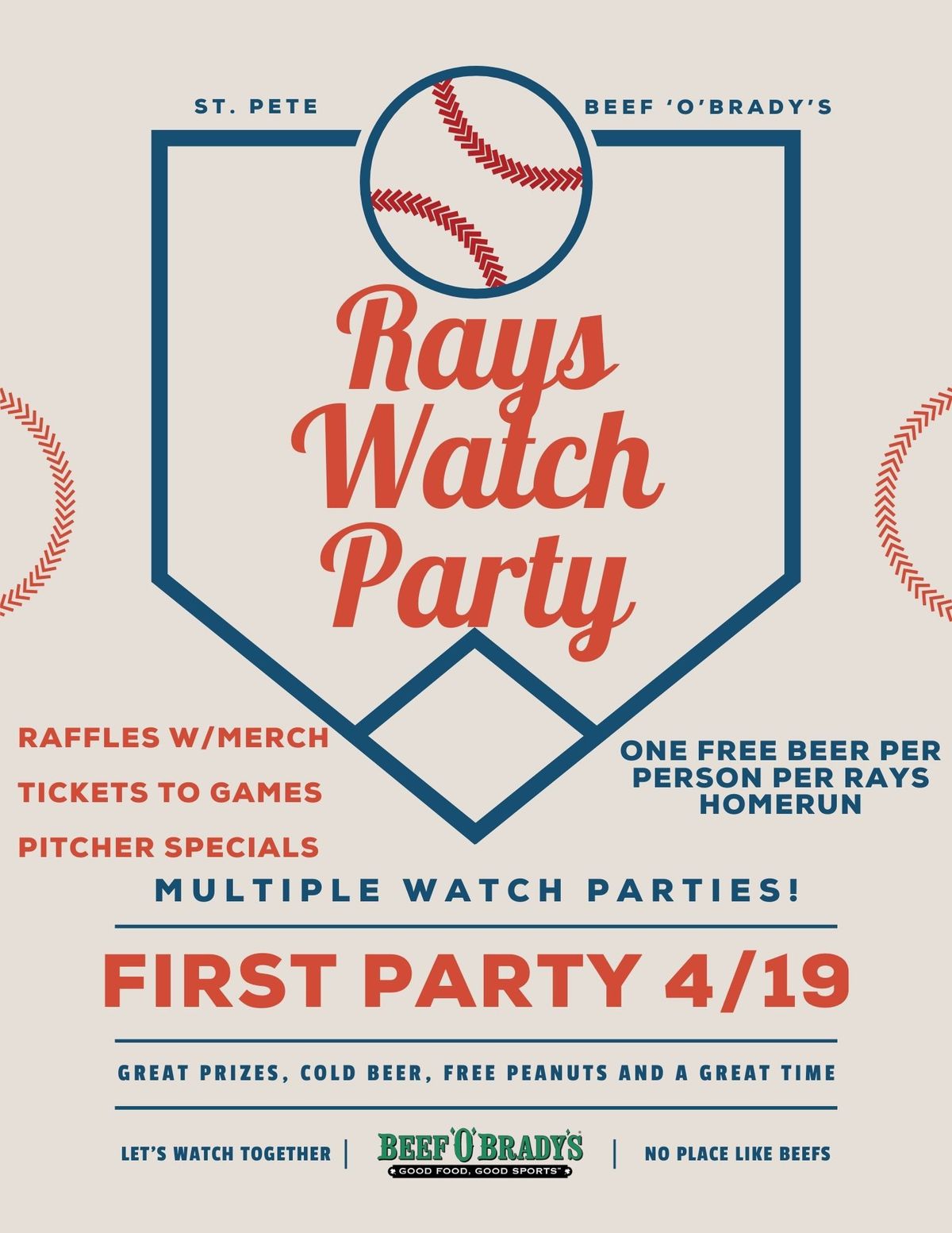 Rays Watch Parties at Beefs!\u26be\ufe0f??