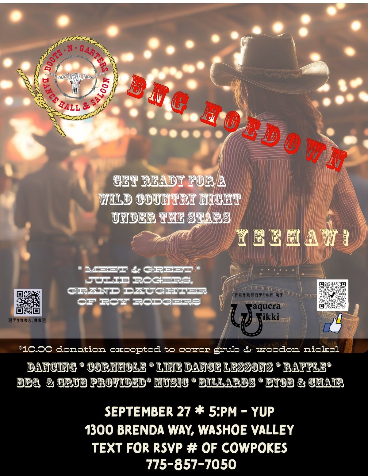 BNG Event #3: BBQ, Billiards, Cornhole & Country Dancing!