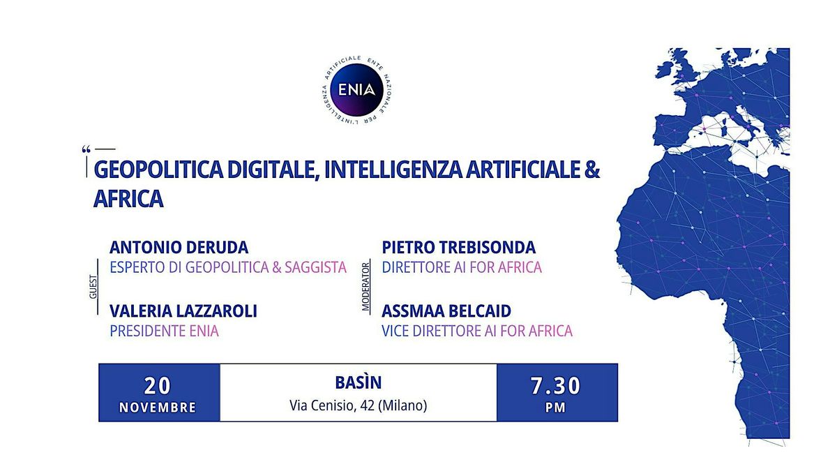 Aperitif by ENIA\u00ae - Geopolitica Digitale, Intelligenza Artificiale & Africa