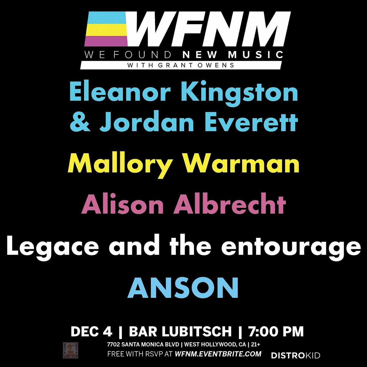 Eleanor Kingston+Jordan Everett\/Mallory Warman\/Alison Albrecht\/Legace\/ANSON