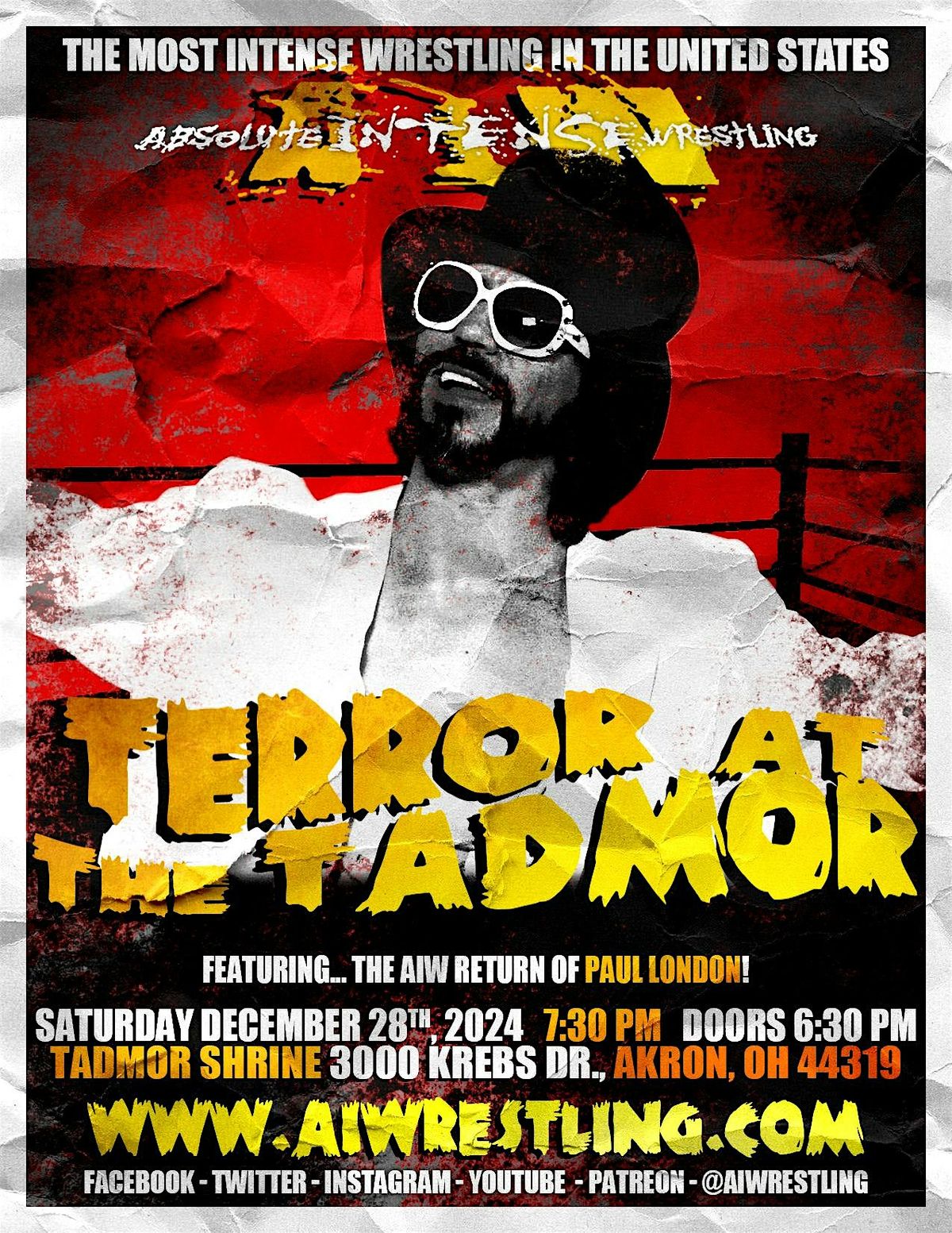 Absolute Intense Wrestling  Presents "Terror At The Tadmor"