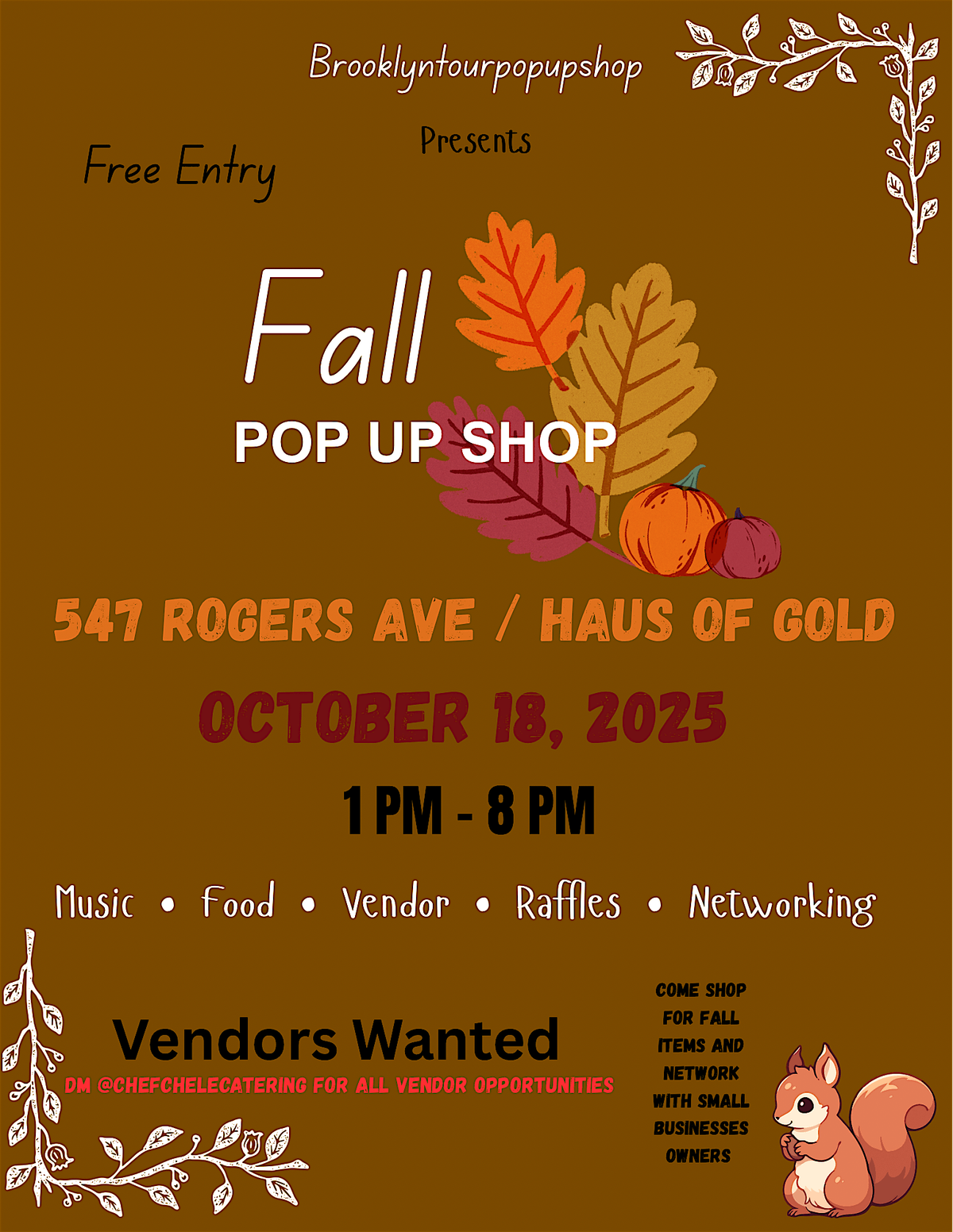 Fall Pop Up Shop