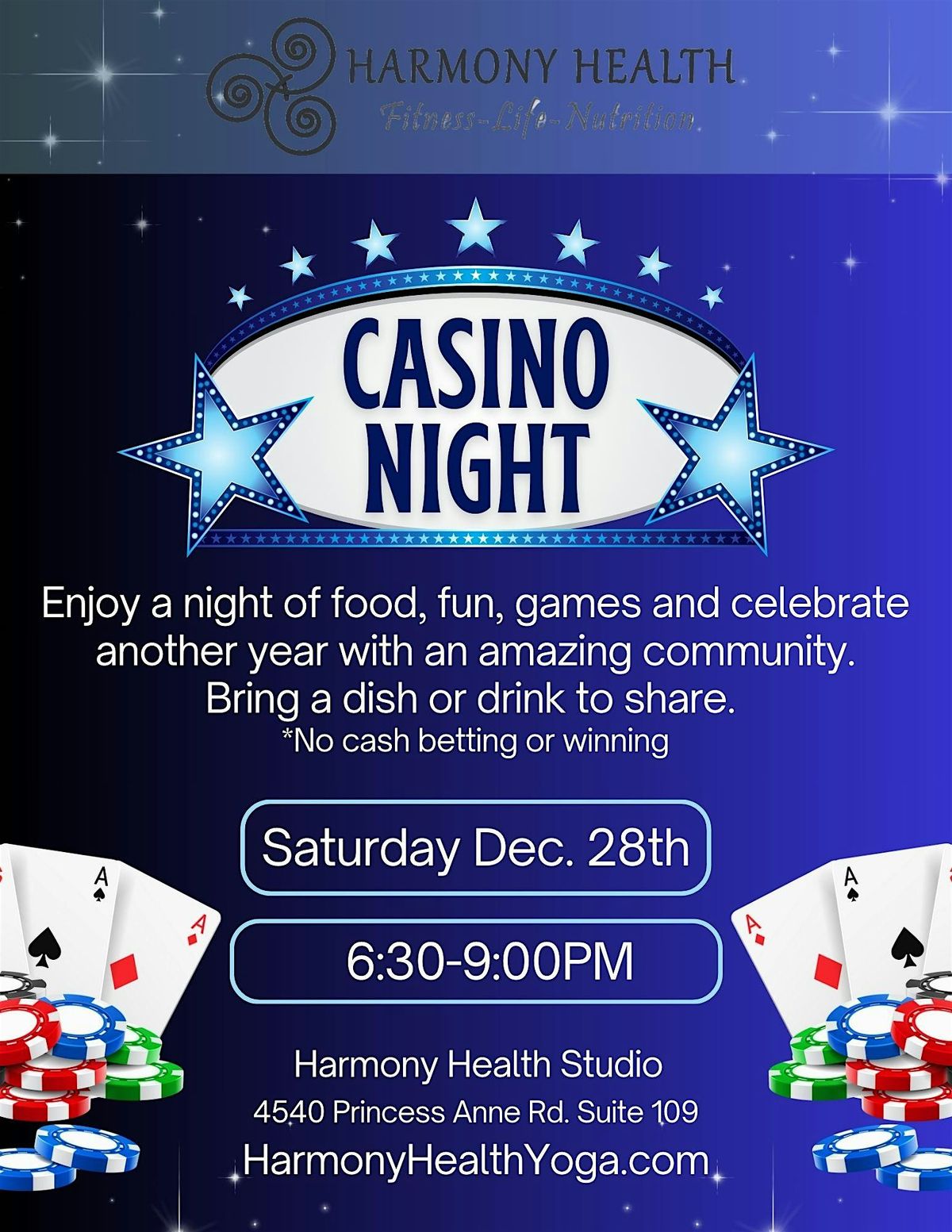 Casino Night: Pre-New Year's Eve Potluck Party