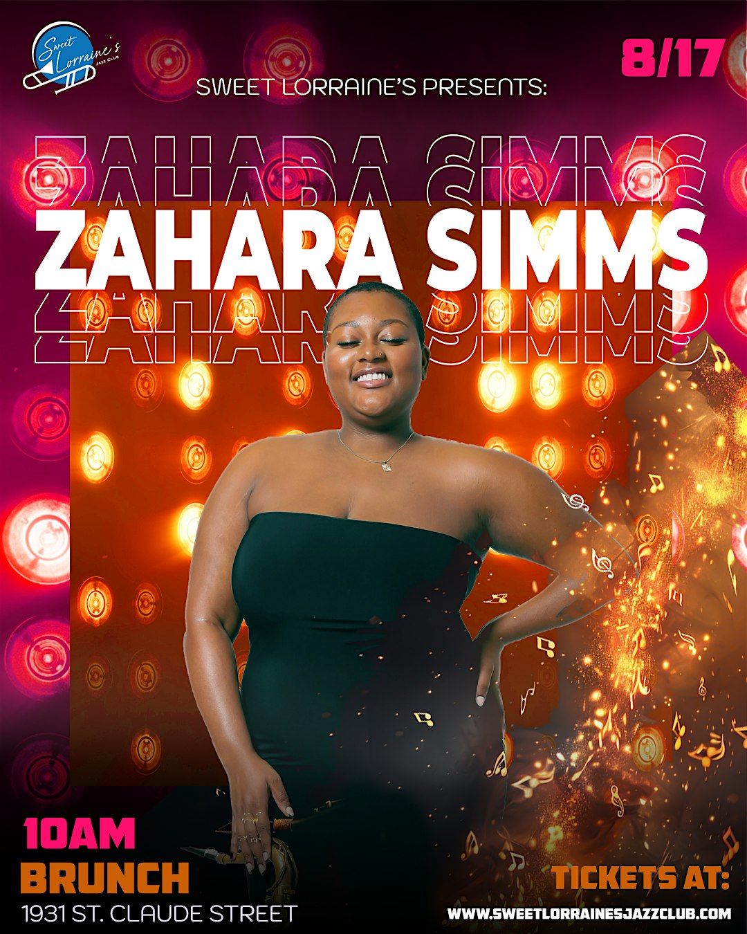 Zahara Simms Live! Sunday 8\/17\/25 at 10am