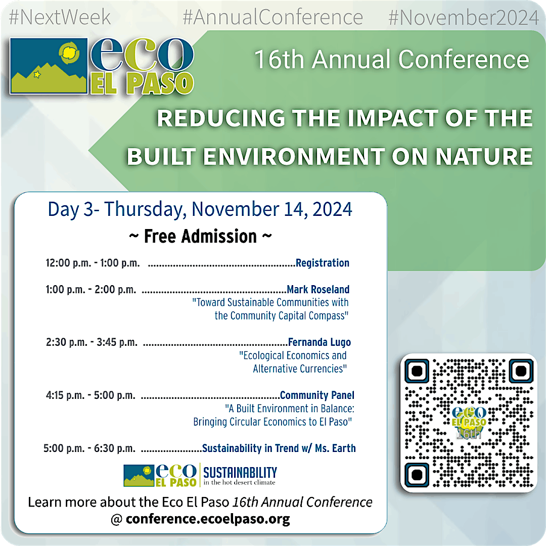 Eco El Paso 16th Annual Conference Day 3 (Free)