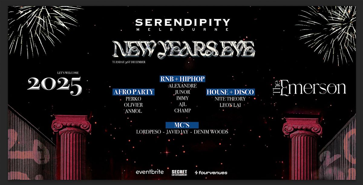 Serendipity NYE: Welcome 2025 at The Emerson Rooftop