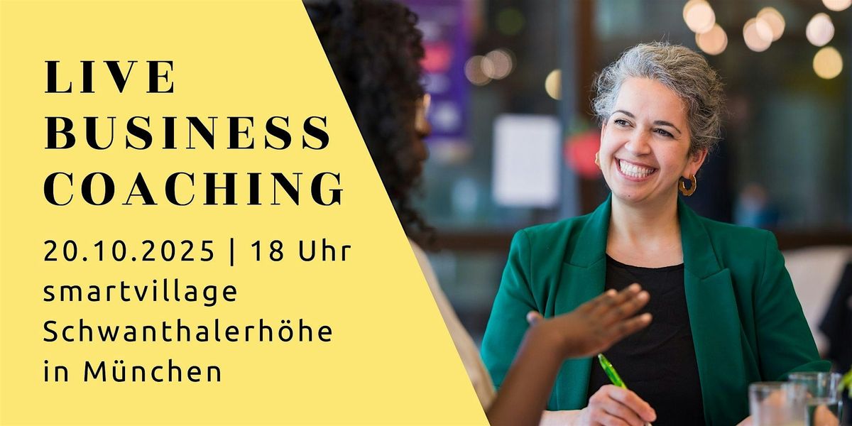 LIVE Business-Coaching: Von der Idee zum tragf\u00e4higen Gesch\u00e4ftsmodell