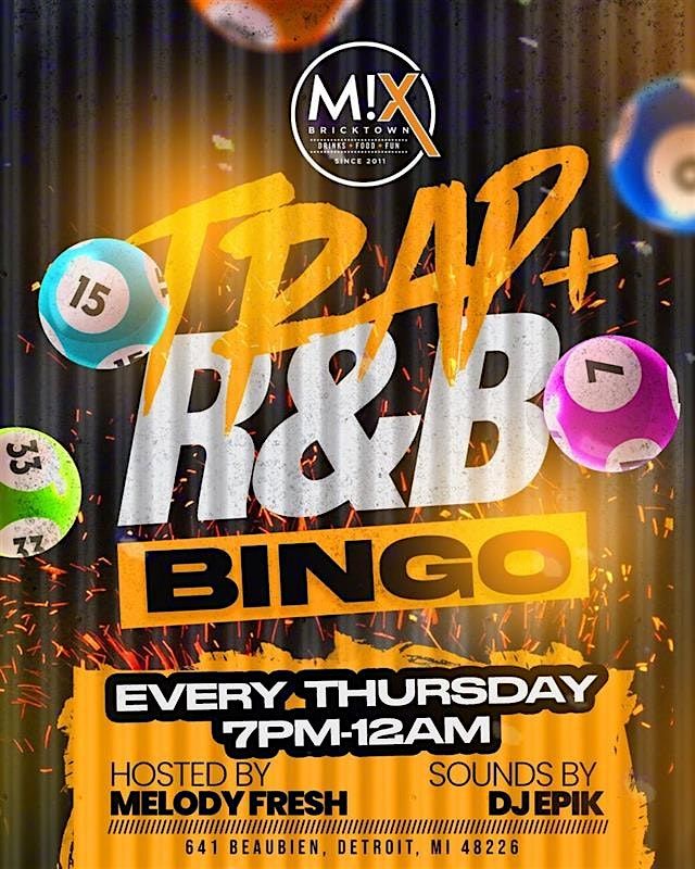 TRAP + R&B BINGO