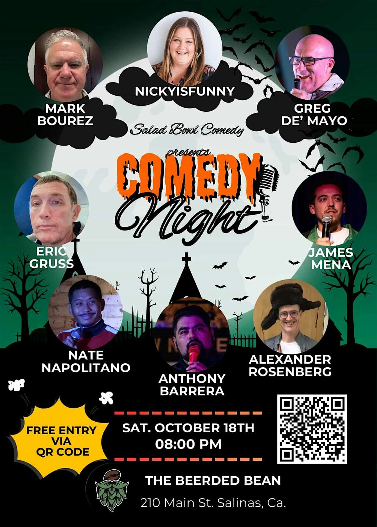 Comedy Night at The Beerded Bean - Oldtown Salinas