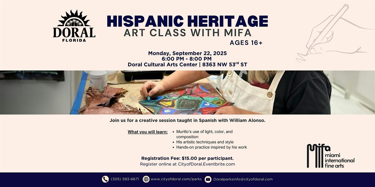Hispanic Heritage Art Class with MIFA (+16 years old only)