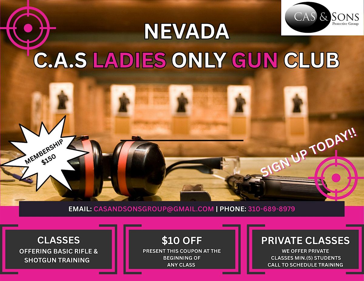 BASIC Firearms Training for Ladies in Las Vegas!!
