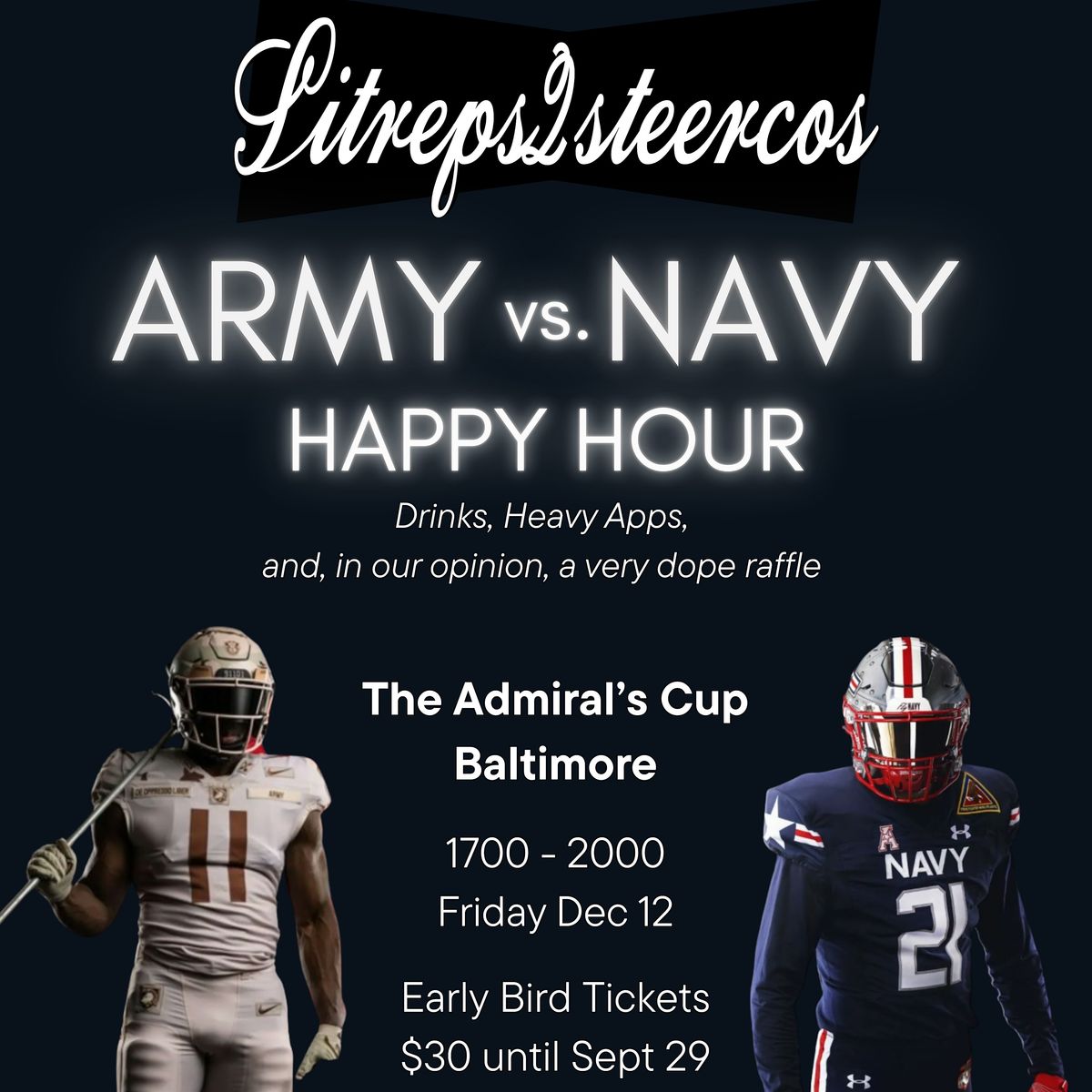 Sitreps2Steercos Army vs Navy Happy Hour