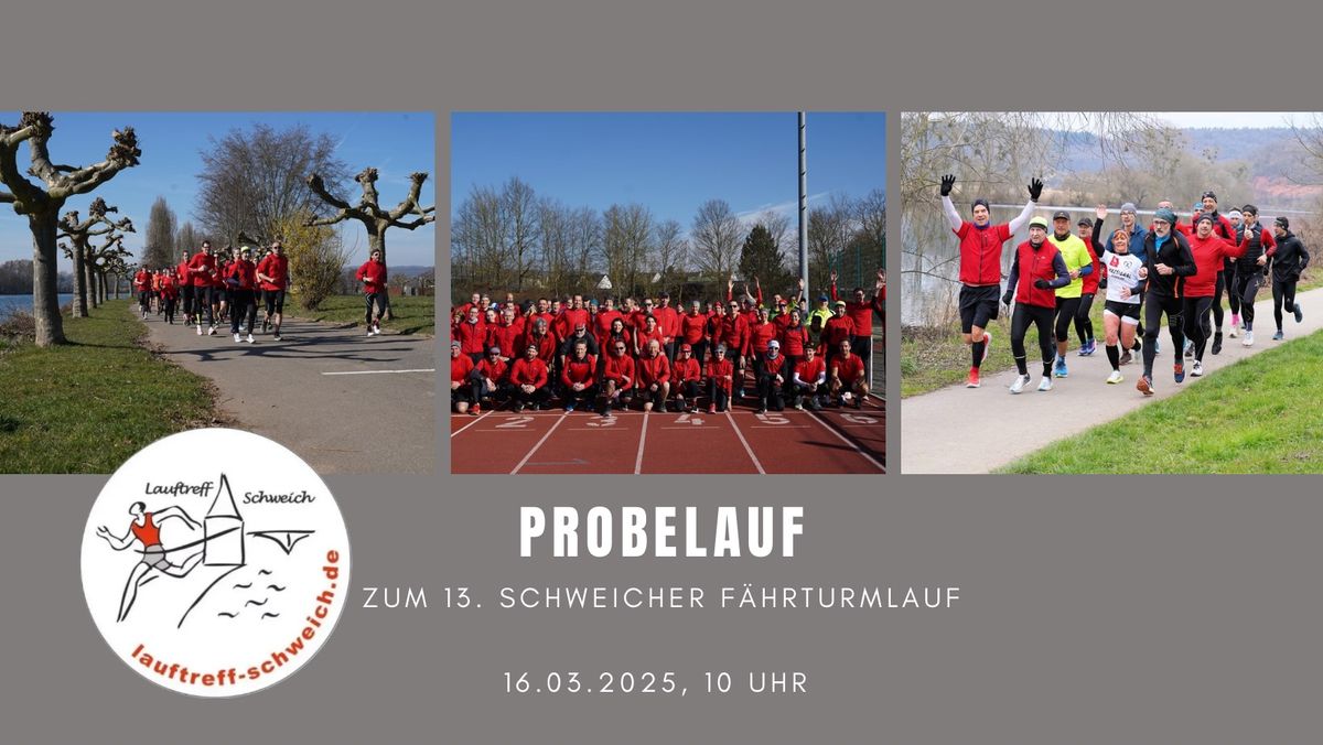 Probelauf zum 13. Schweicher F\u00e4hrturmlauf