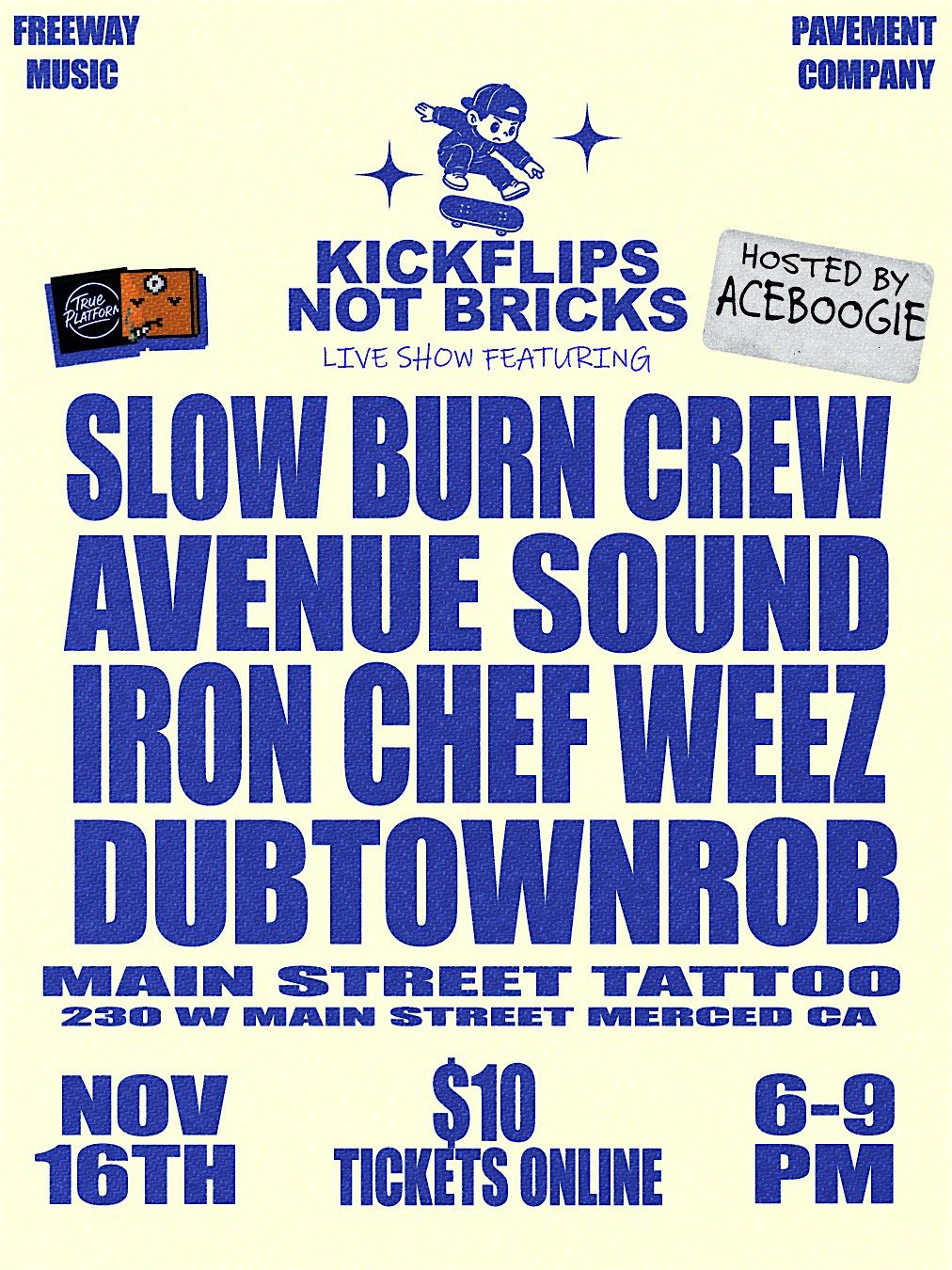 FLIP TRICKS NOT BRICKS