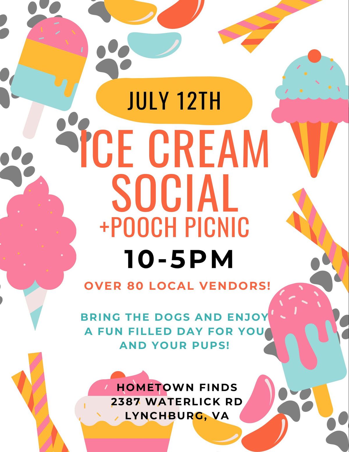 Ice Cream Social Event + Pooch Picnic 