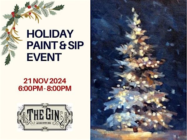 11\/21 Holiday Paint & Sip Event at The Gin at Specht's Texas