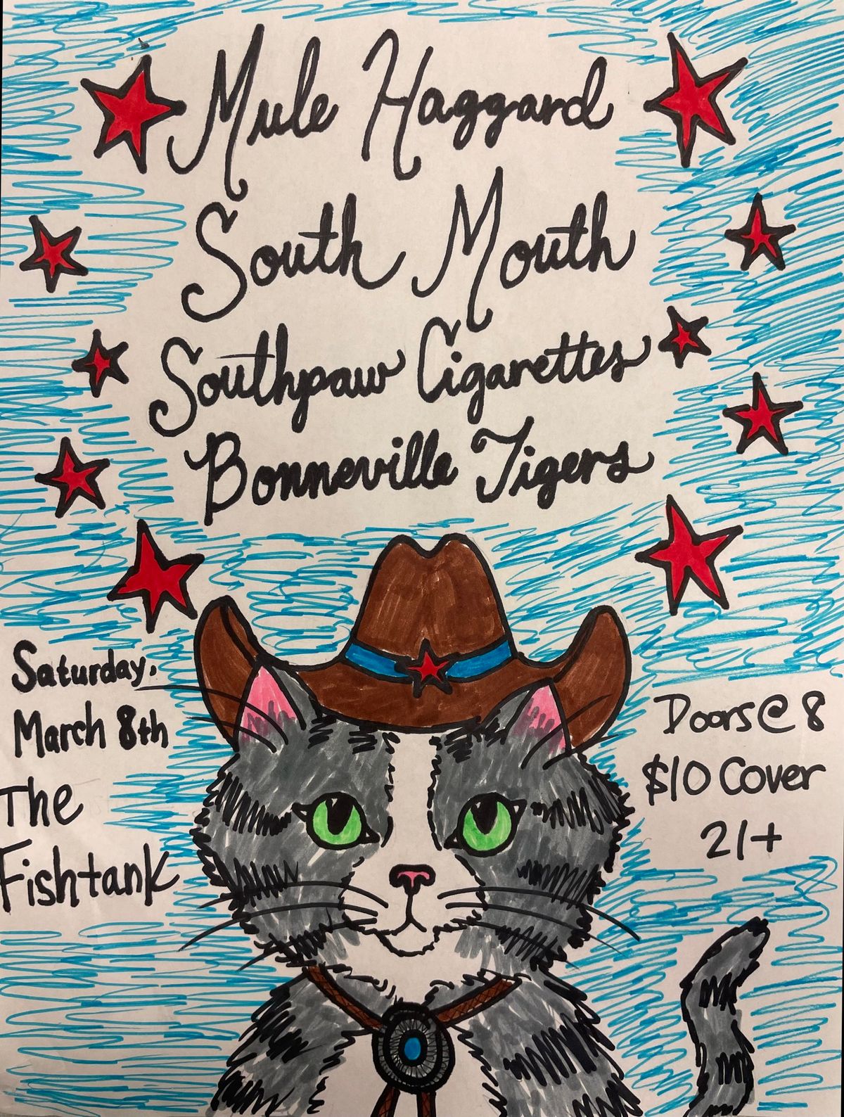 Mule Haggard, South Mouth, Southpaw Cigarettes, and Bonneville Tigers @ The Fishtank!