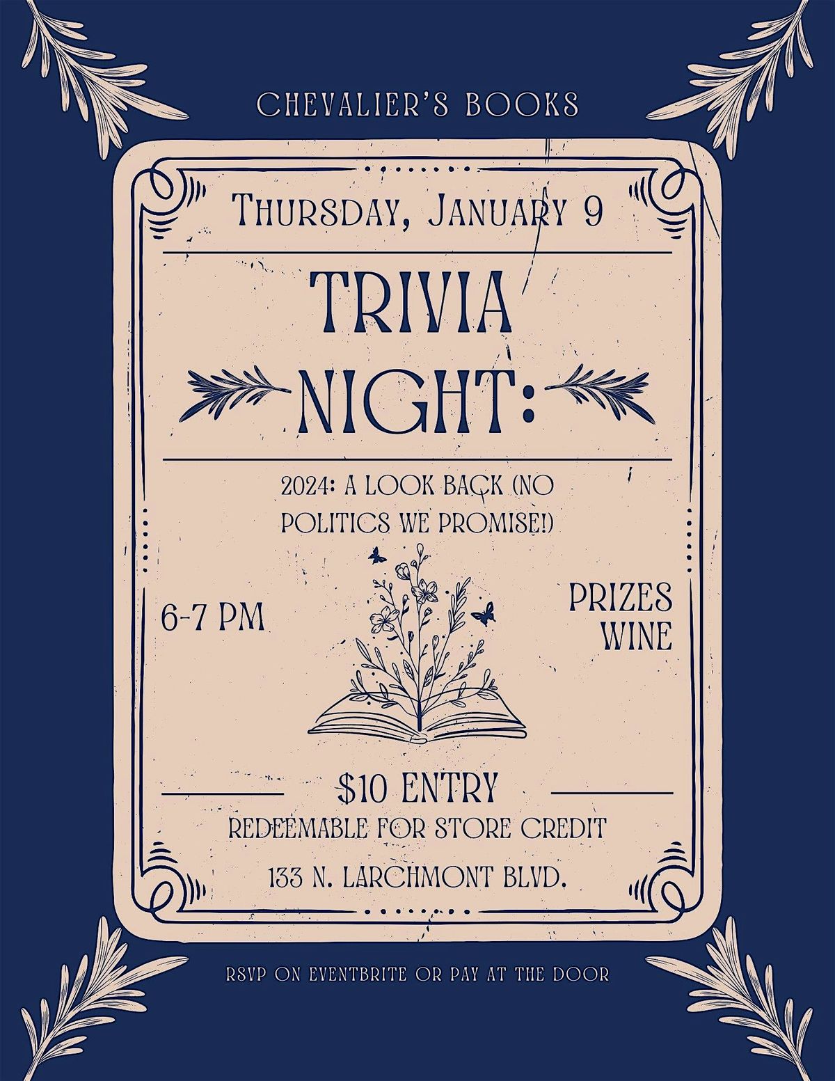 Trivia Night! At Chevalier's Books