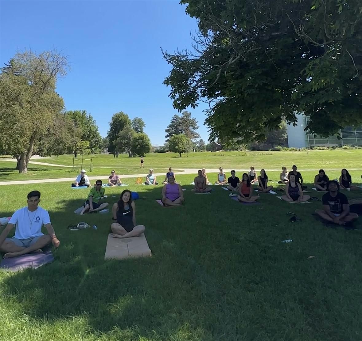 Beginners Pilates Class at City Park