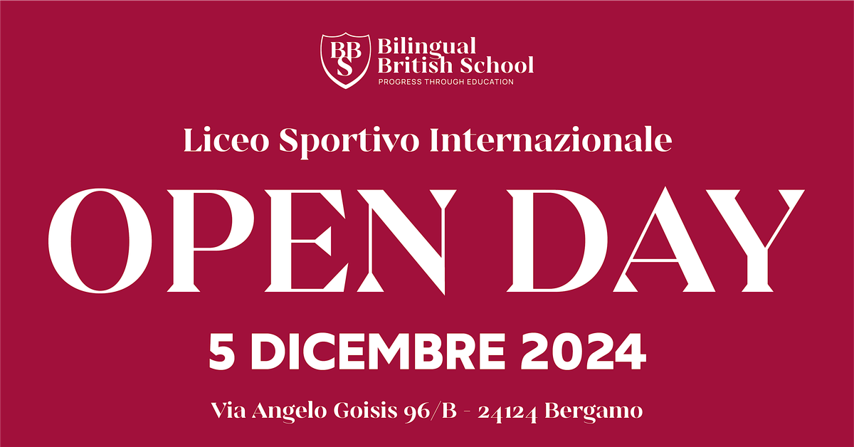 BBS OPEN DAY HIGH SCHOOL - Liceo Sportivo Internazionale