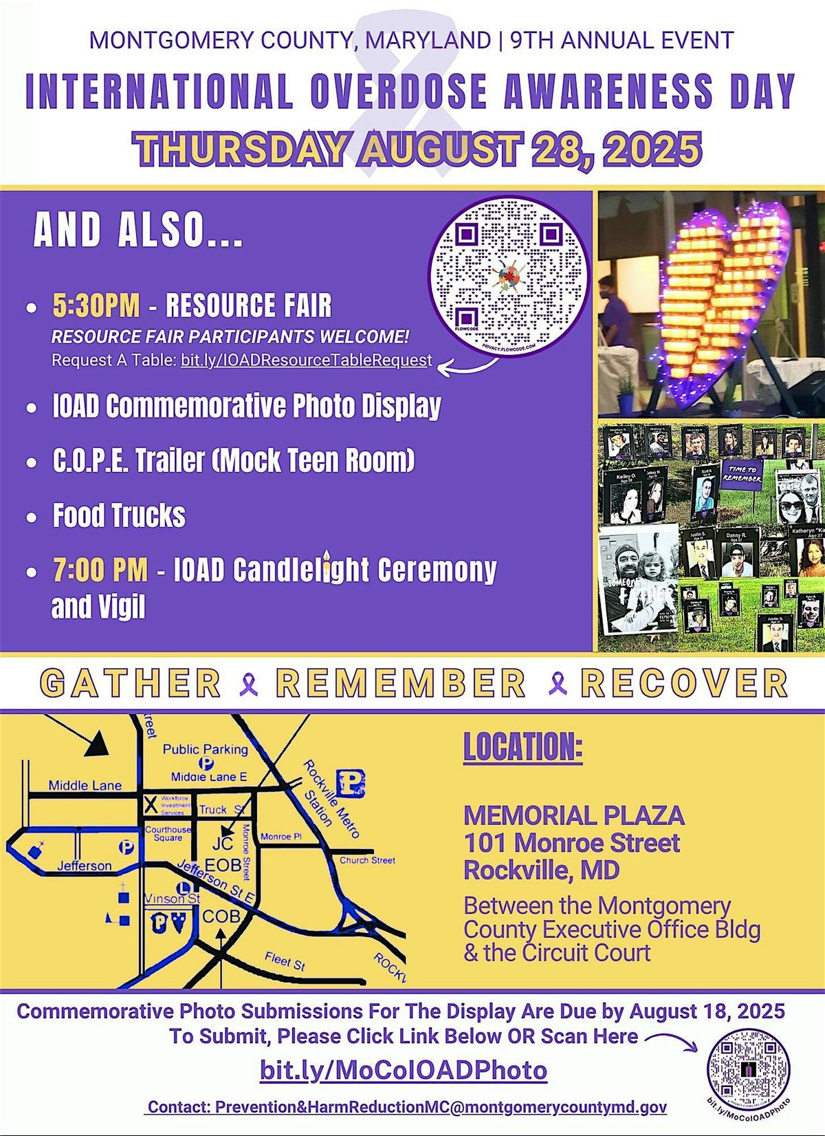 International Overdose Awareness Day Resource Fair & Candlelight Vigil