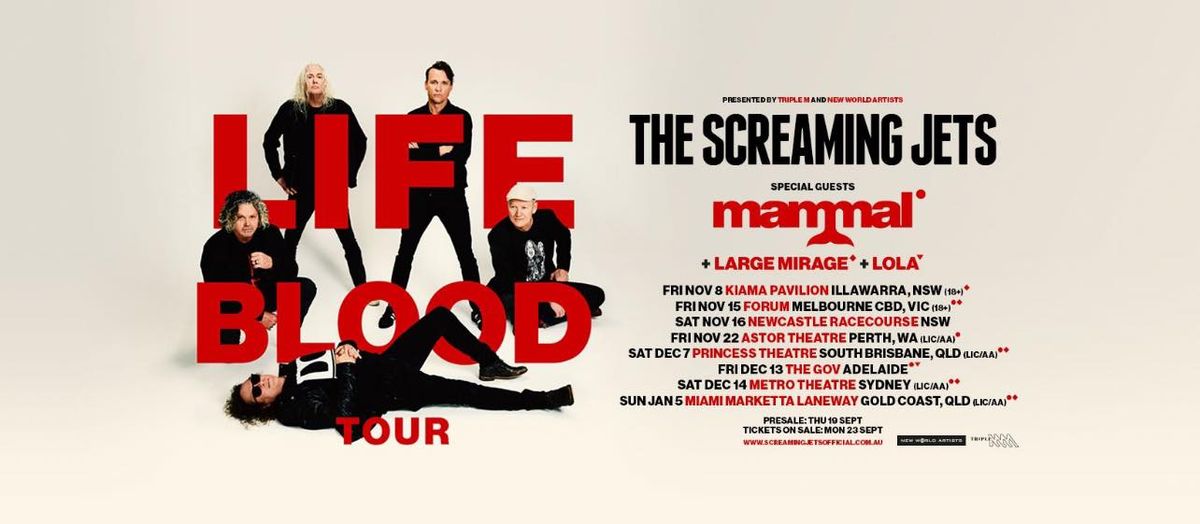 THE SCREAMING JETS-LIFE BLOOD TOUR