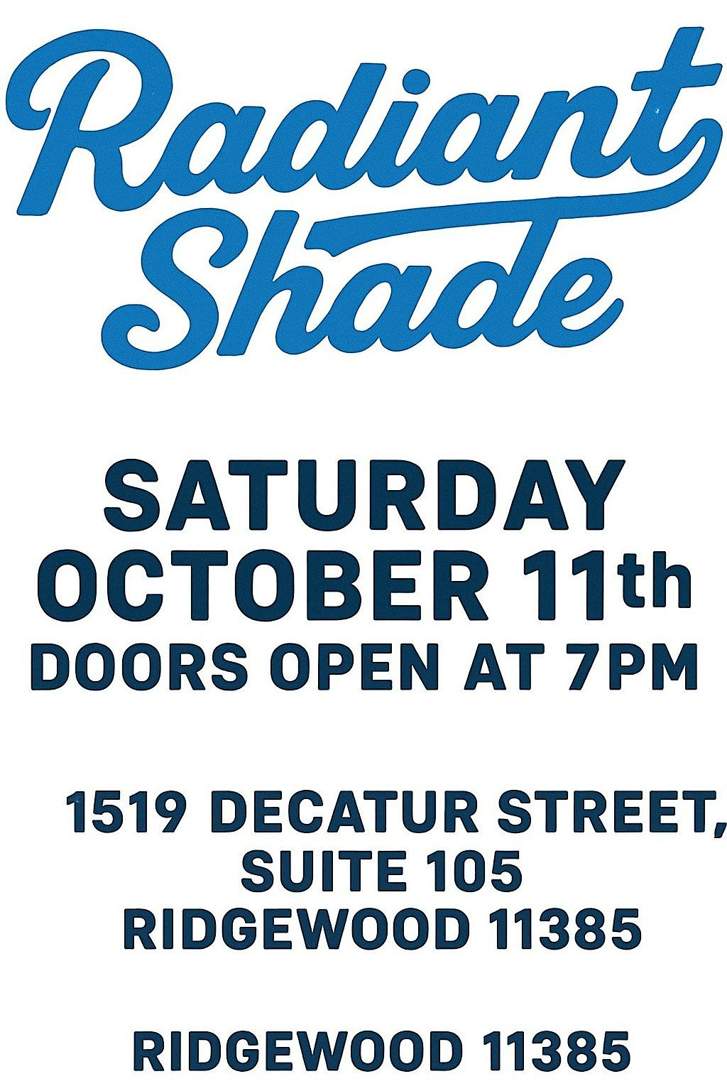 RADIANT SHADE OPEN MIC (Live Band)