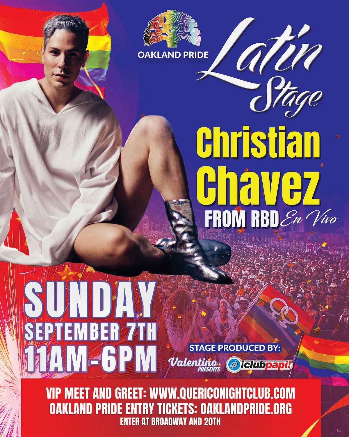 Christian Ch\u00e1vez from RBD en Vivo @ Oakland Pride - MEET & GREET Tickets