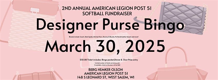 2nd Annual Designer Purse Bingo