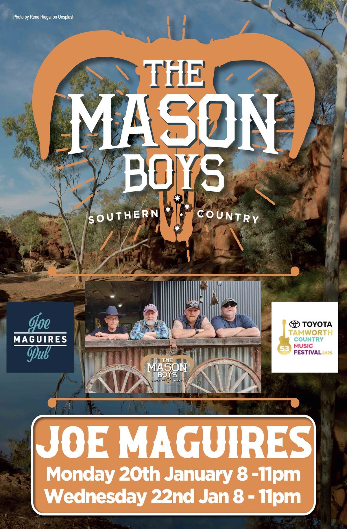 The Mason Boys at Joe Maguires for the 2025 TCMF.