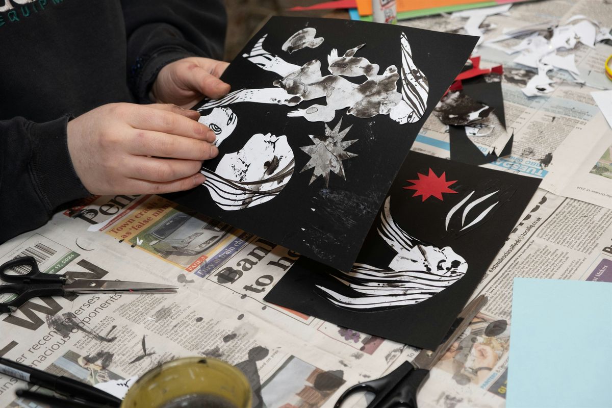 Decalcomania - Mindful print & collage - Art Workshop - 18th Oct