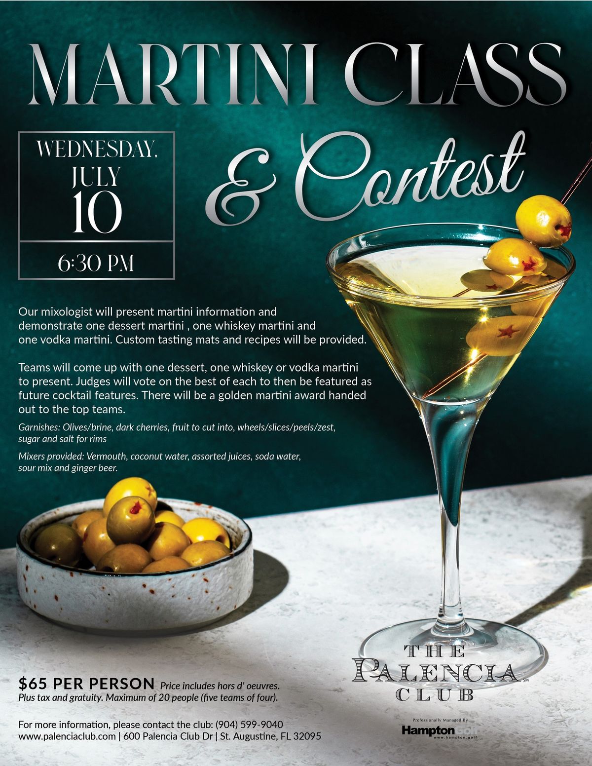 Martini Class & Contest - WAITLIST (Member Event)