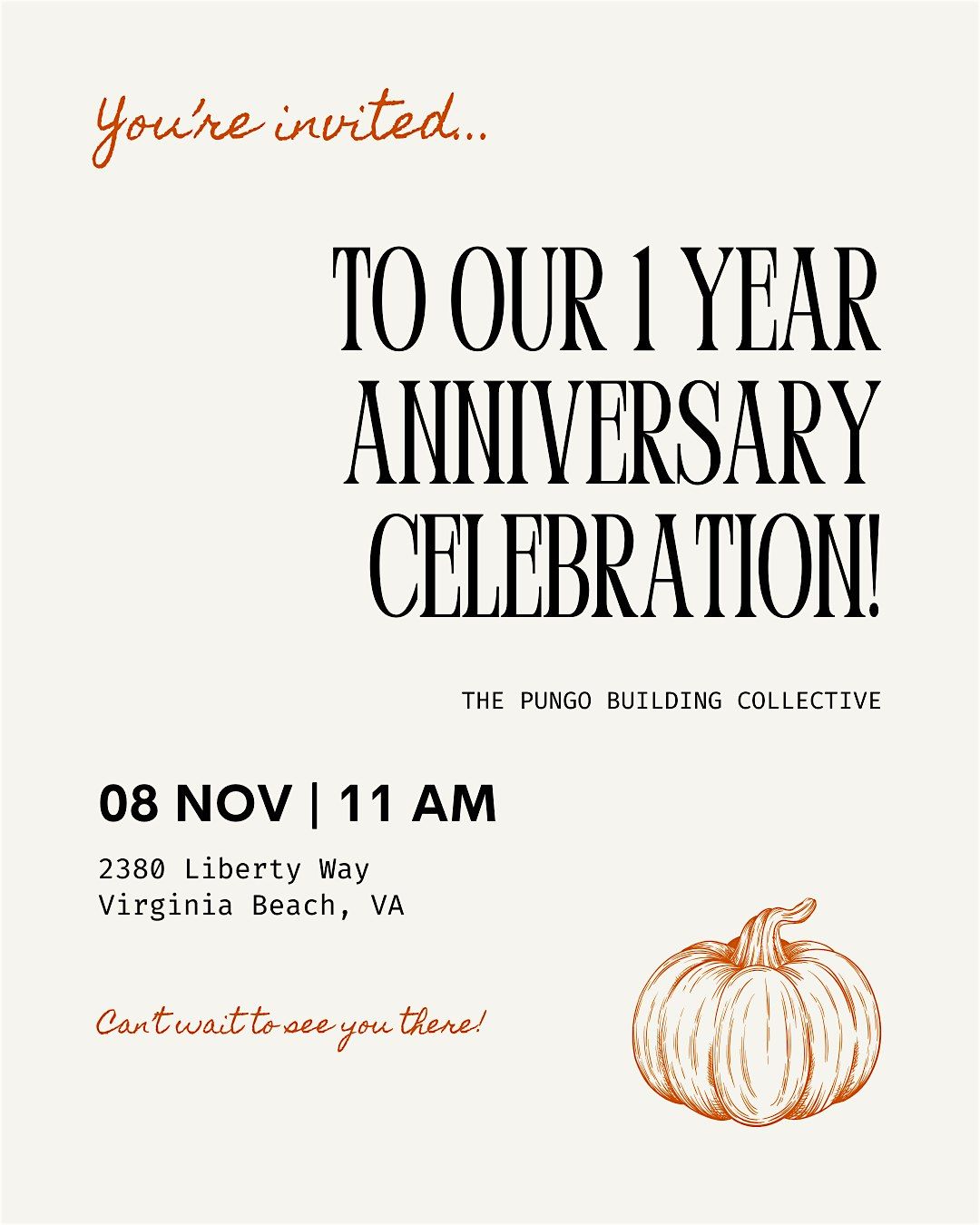 Pungo Building 1 Year Anniversary