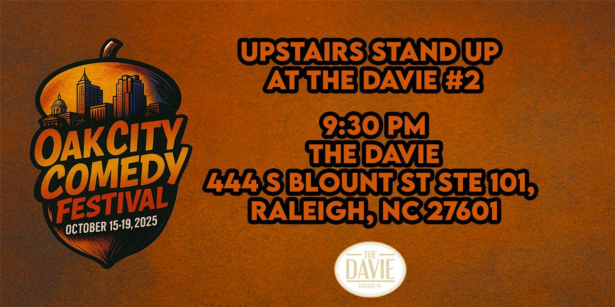 OCCF Presents: Upstairs Stand Up at The Davie #2