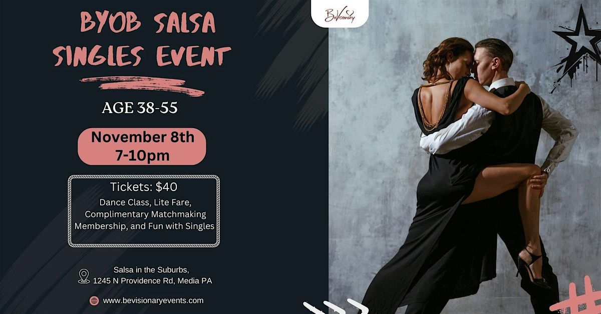 BYOB Salsa Singles Event in Media PA, Delaware County