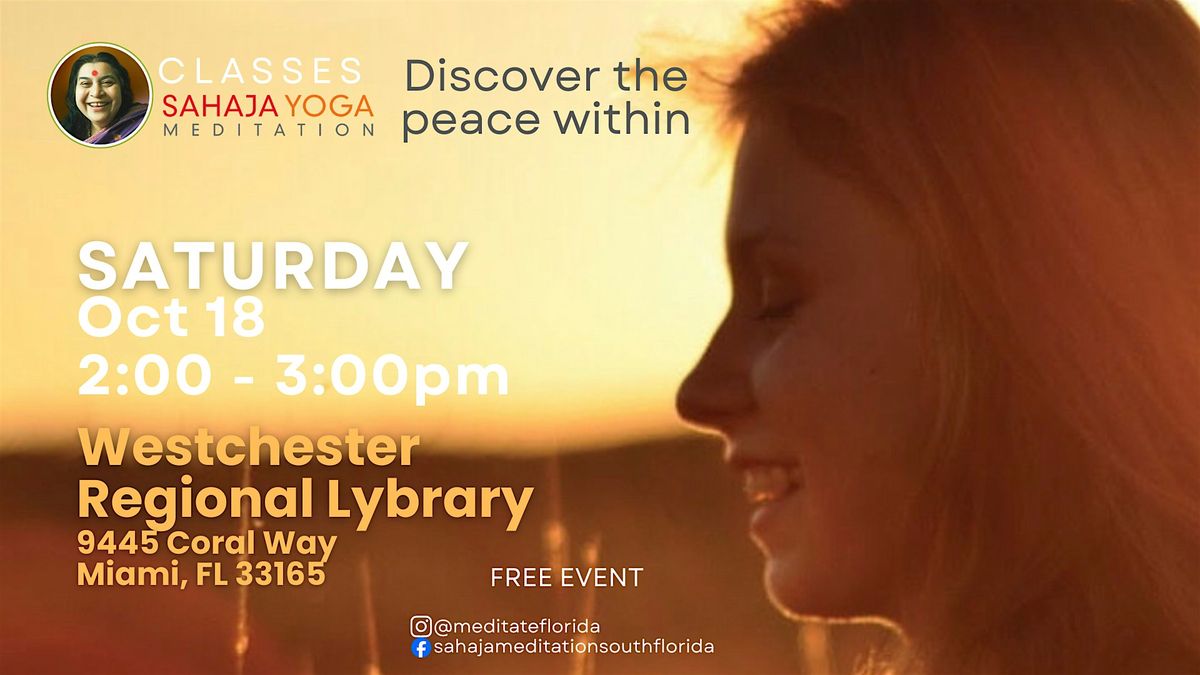 Let's meditate. Discover inner Joy ! with Sahaja Yoga.