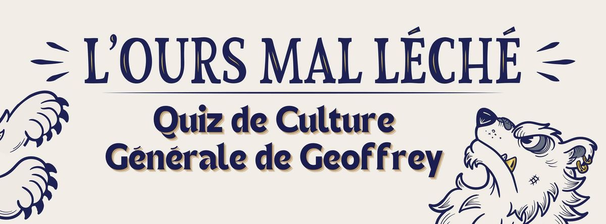 Quiz de Culture G\u00e9n\u00e9rale par Geoffrey