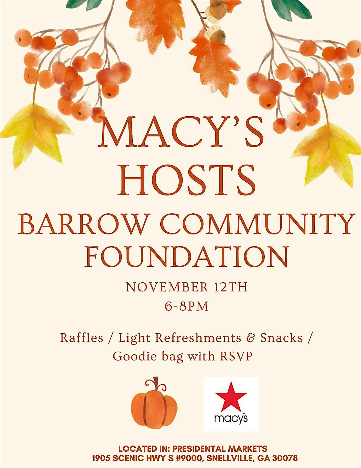 Macy's Hosts Barrow Community Foundation