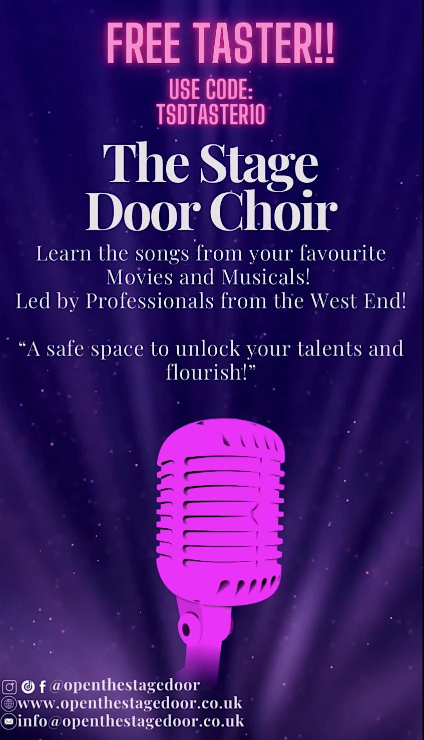 The Stage Door Choir Taster Session