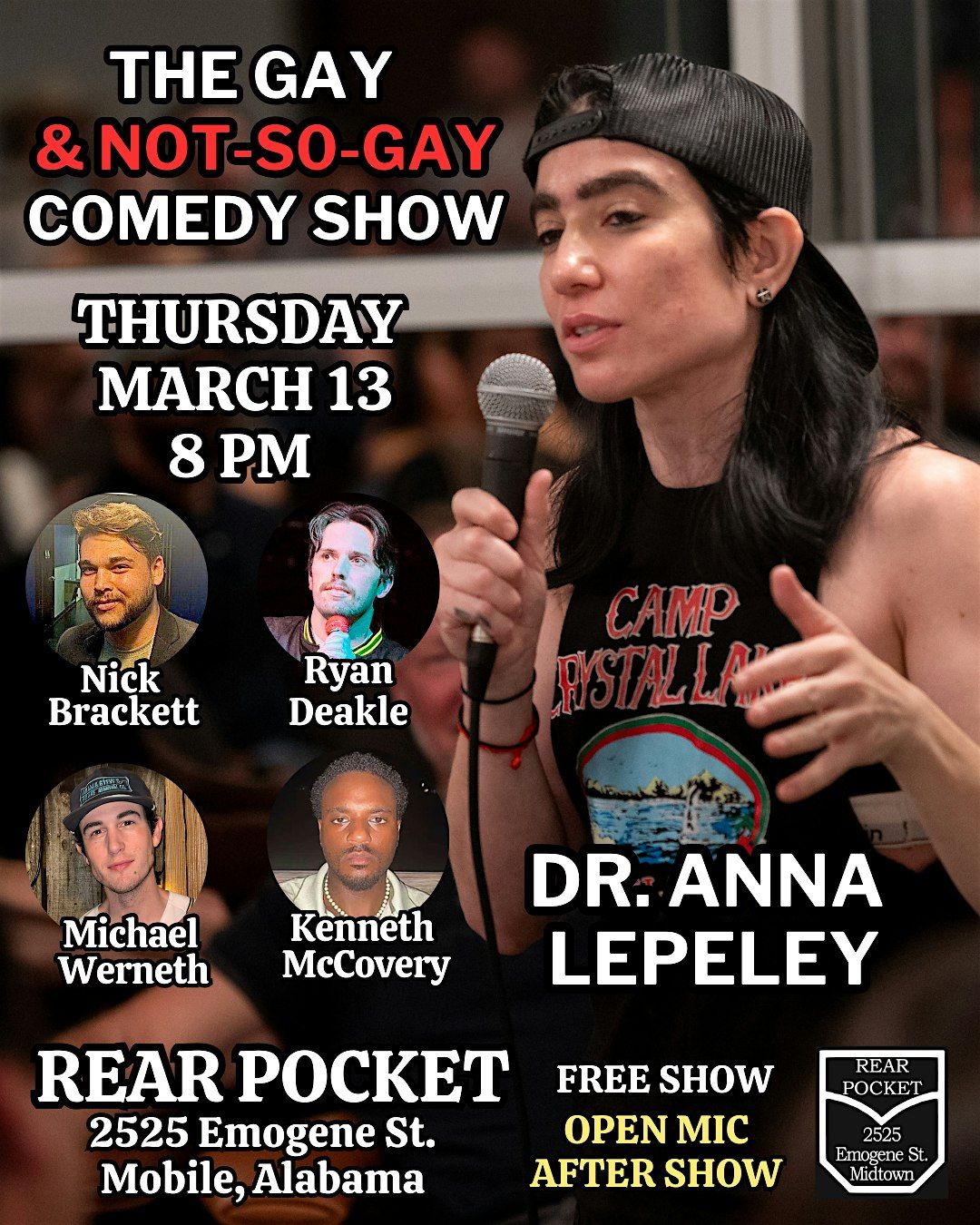 The Gay & Not-so-Gay Comedy Show at Rear Pocket (Mobile, AL)