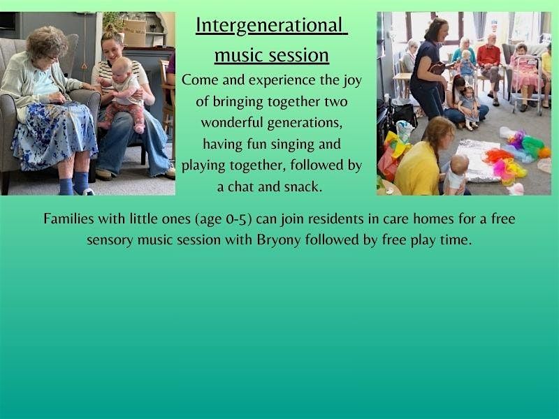 Free sensory music session for 0-5 year olds at  LISTER HOUSE care home