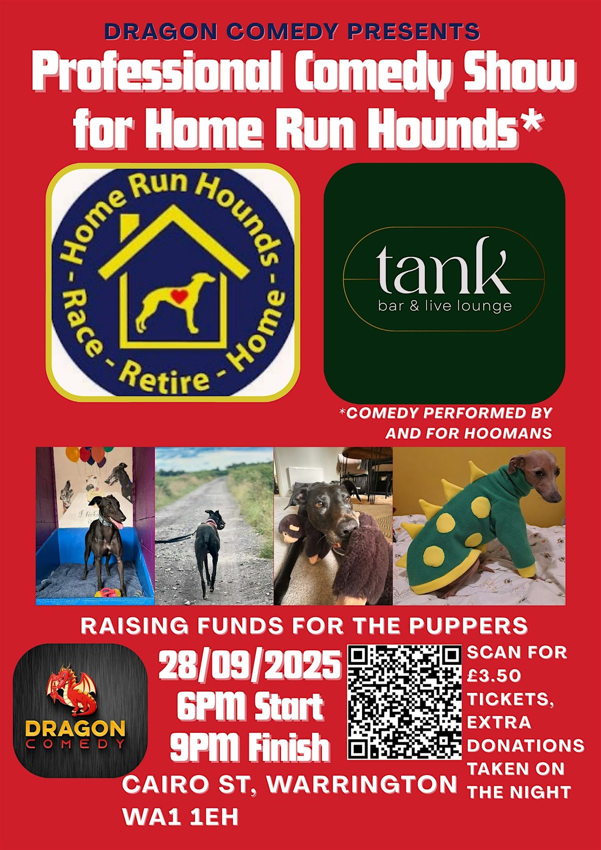 Professional Comedy Show for Home Run Hounds*