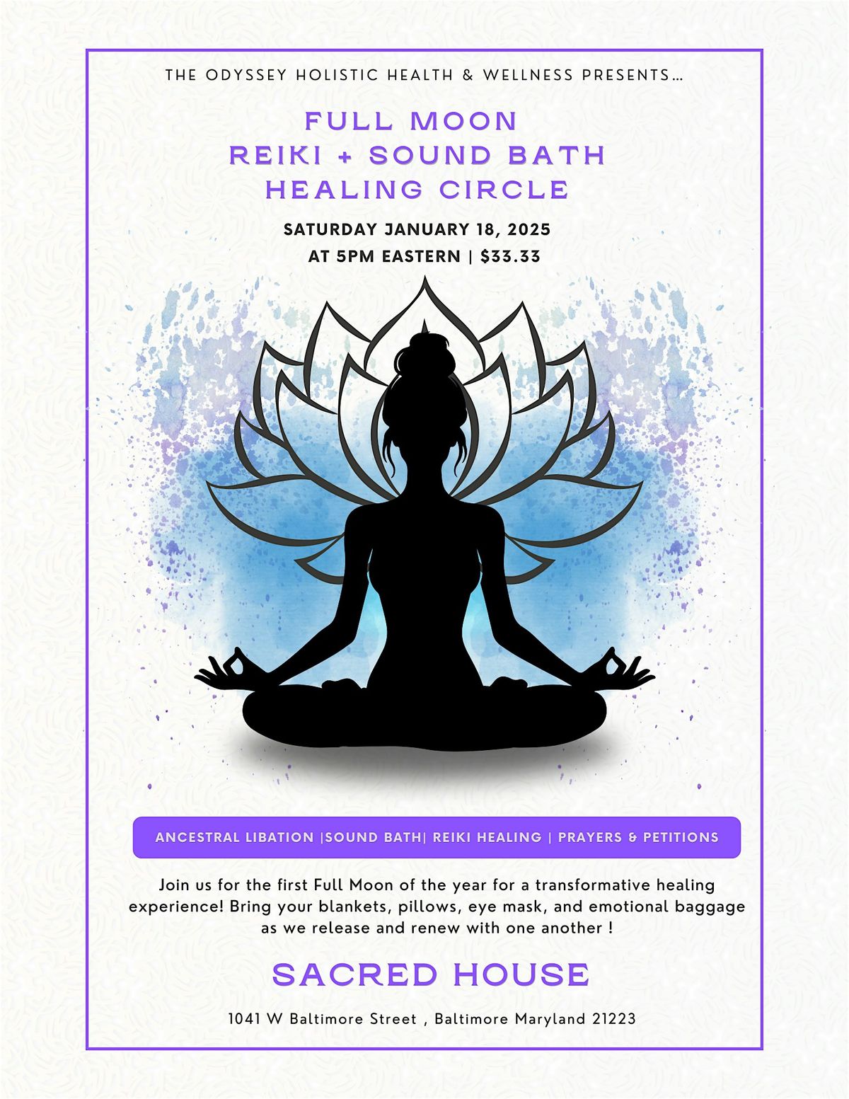 Full Moon Sound Bath and Reiki Release