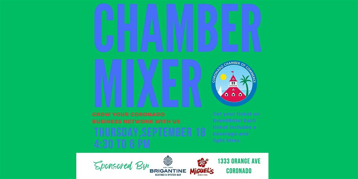 Coronado Chamber of Commerce's September Networking Mixer