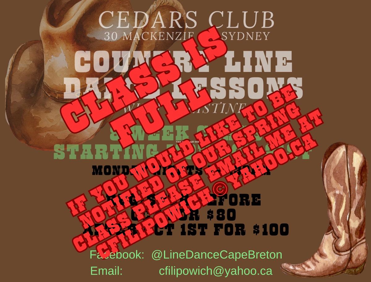 Fall Program for Country Line Dance